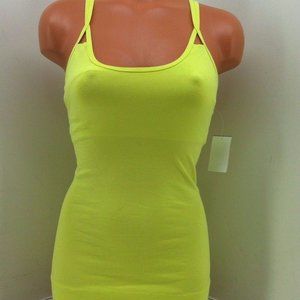 Yellow Double Cross Strap Tank